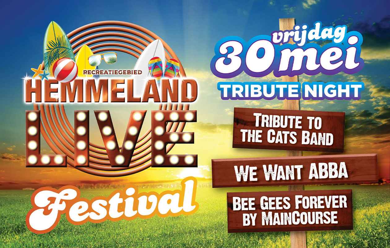 Ticket Tribute Night bij Hemmeland Live op 30 mei 2025 (2p.)