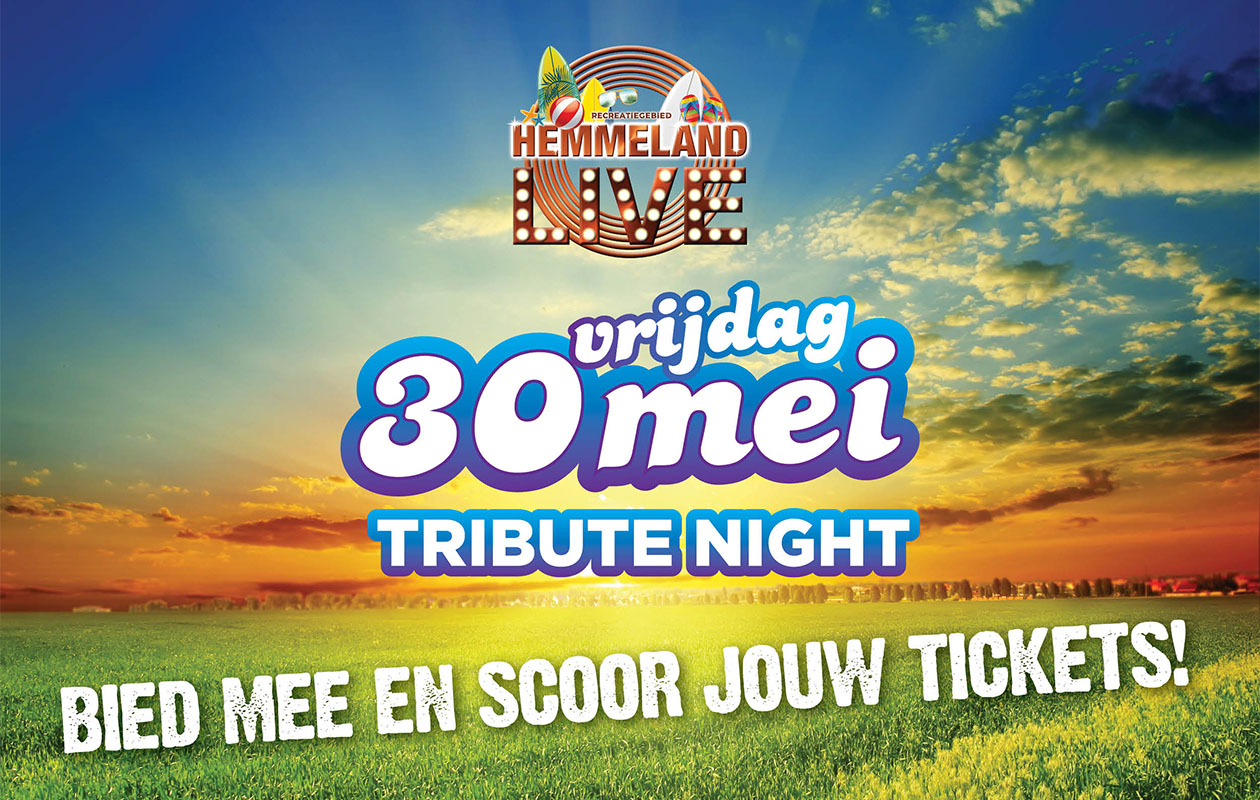 Ticket Tribute Night bij Hemmeland Live op 30 mei 2025 (2p.)