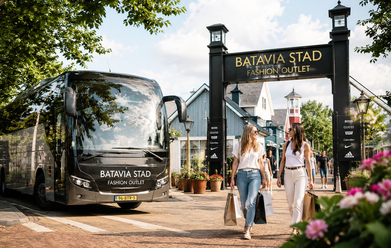 Dagje Batavia Stad Fashion Outlet incl. busrit heen en terug vanuit Amsterdam (2 pers.)