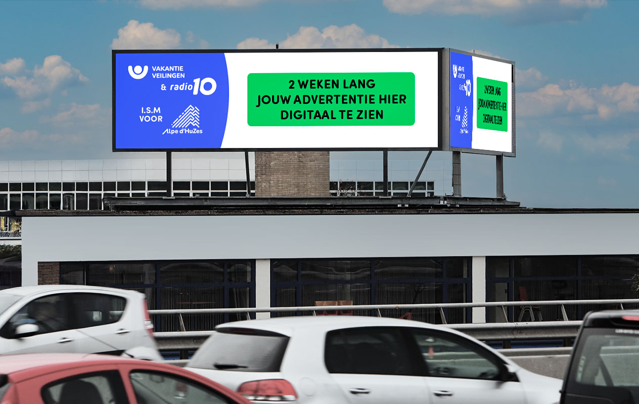 Radio 10 voor Alpe d’HuZes: Billboard langs de A20 bij Rotterdam 