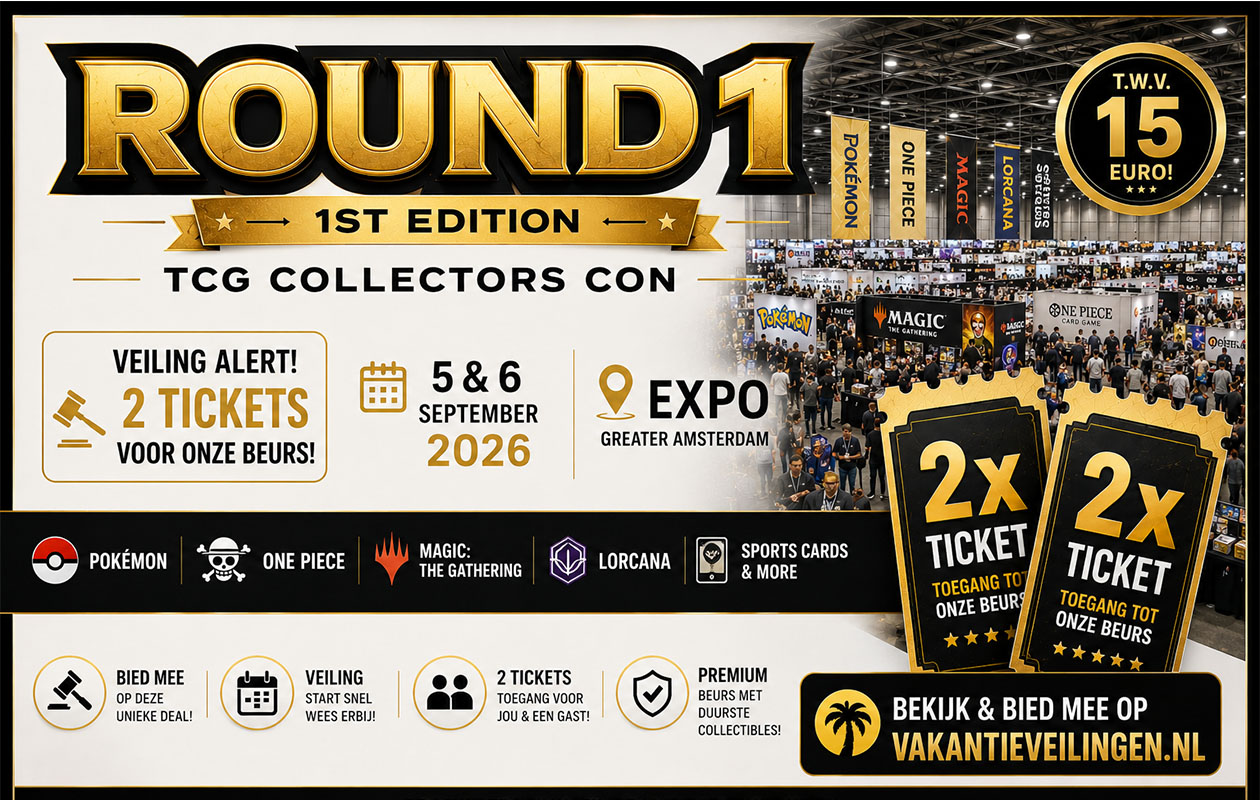 Tickets voor ROUND 1: TCG event in Expo Greater Amsterdam (2p.)