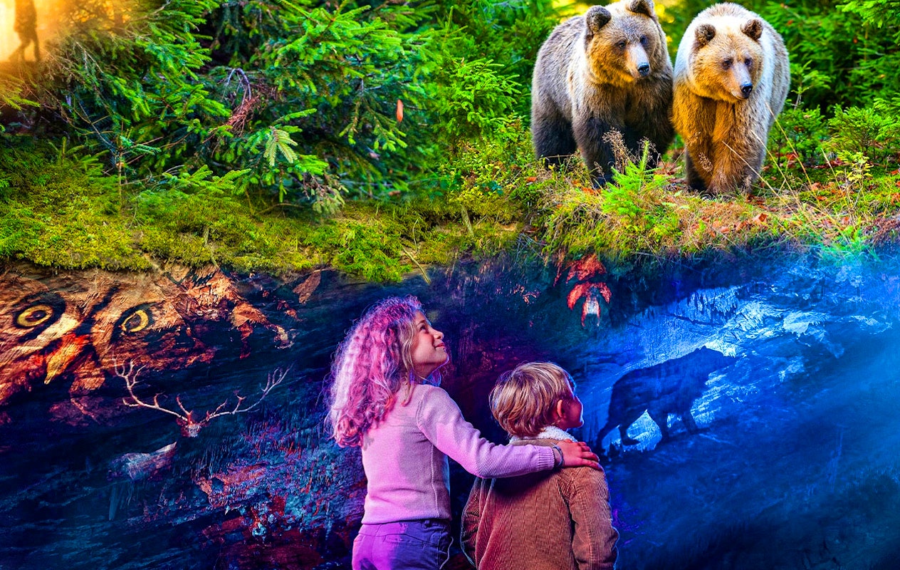 Billet combiné pour les Grottes de Han et le Parc Animalier en Belgique (2p.)