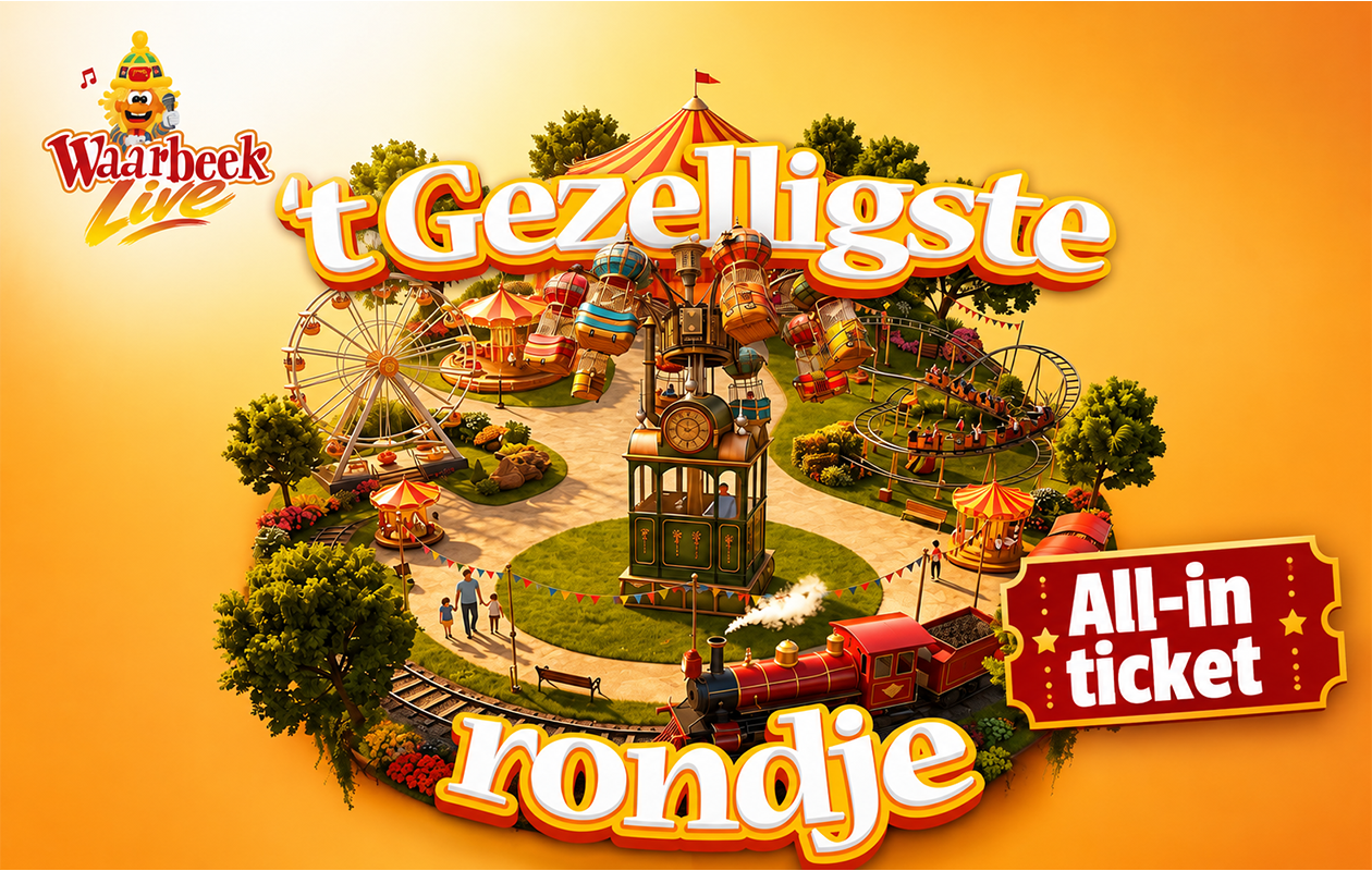 Ticket Waarbeek Live zaterdag 22 augustus bij Attractiepark de Waarbeek (2p.)