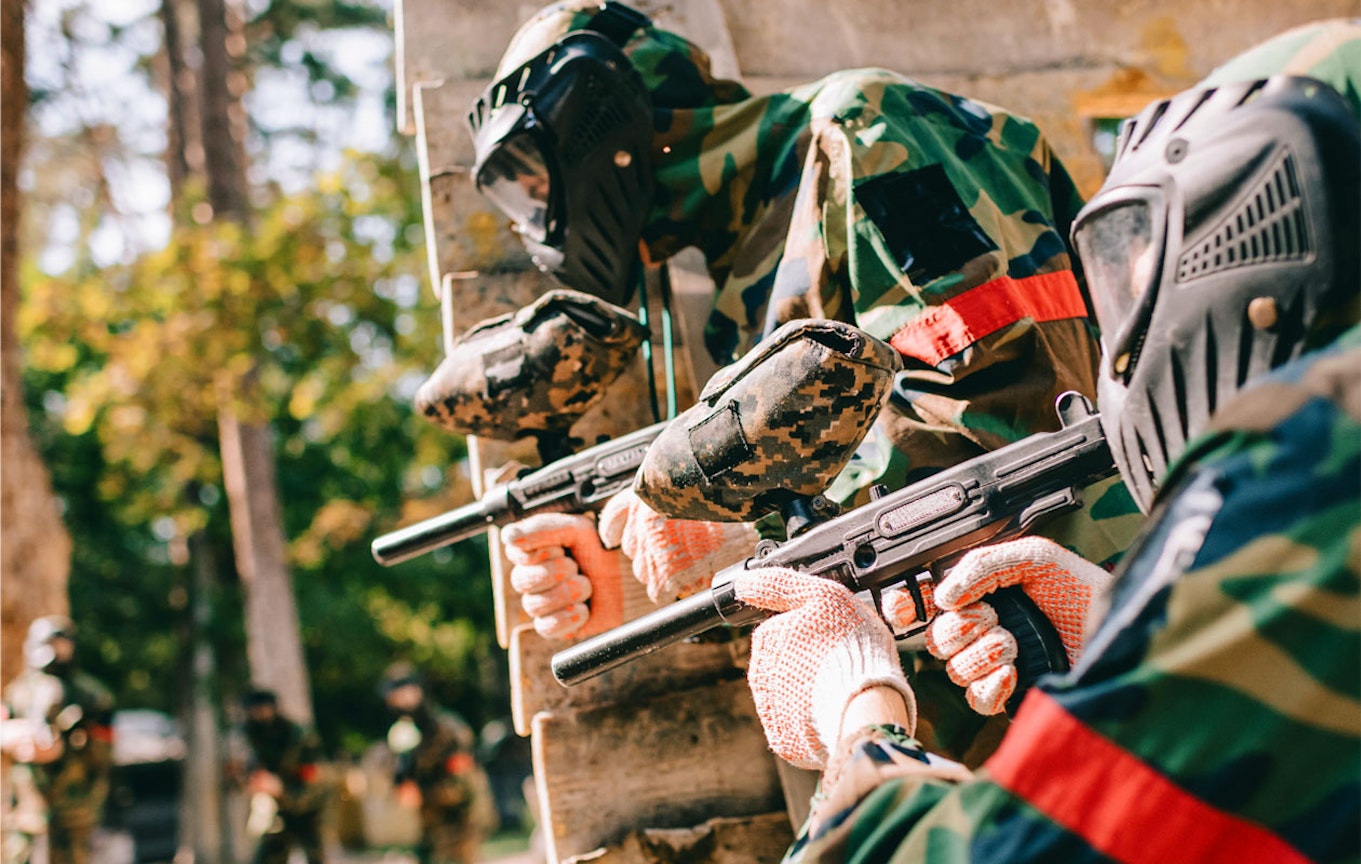 Paintballen op een kasteeldomein in België (10p.)