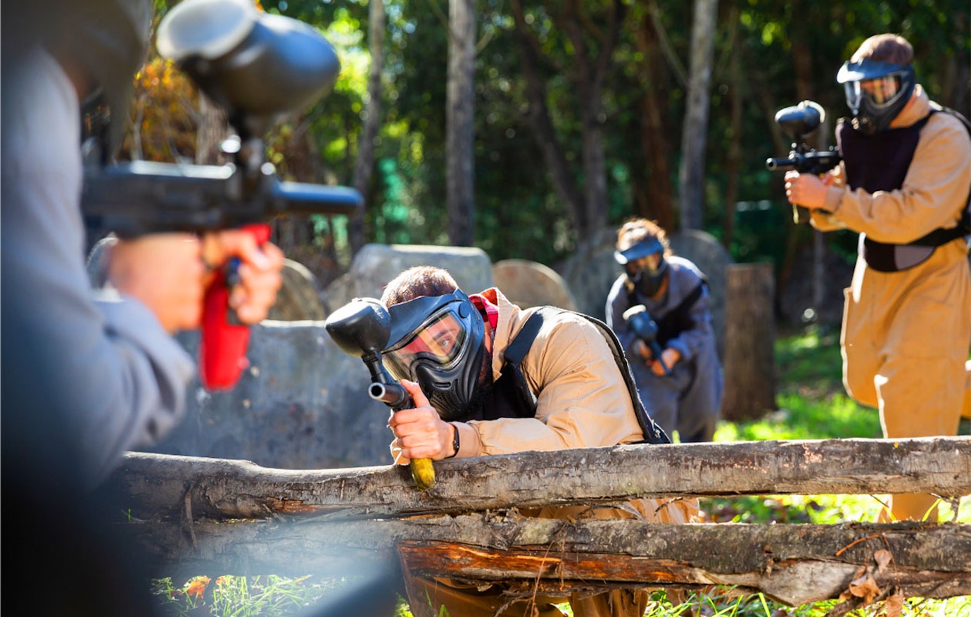 Paintballen op een kasteeldomein in België (10p.)