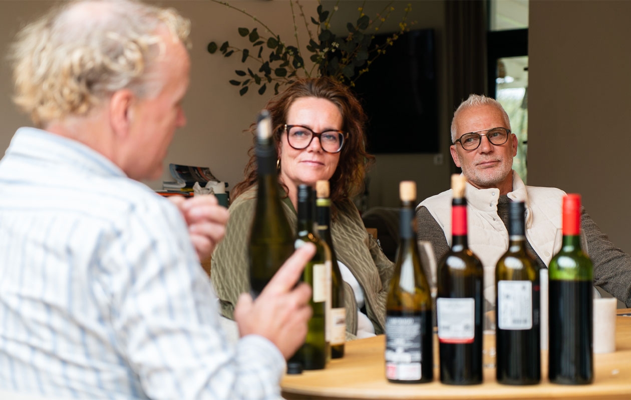 Wijnproeverij aan huis met De Kasteelhoeve (4-6p.)