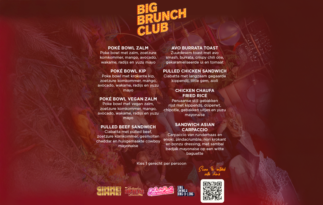 Feestelijk en muzikale lunch bij de Big Brunch Club in Breda (10 of 25 mei 2026) voor 2 personen