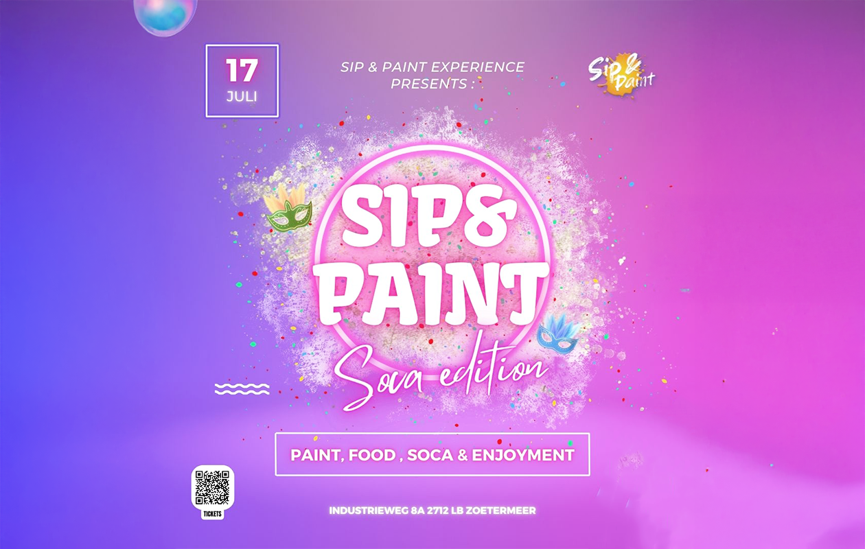 Sip & Paint experience in Zoetermeer (2 personen)