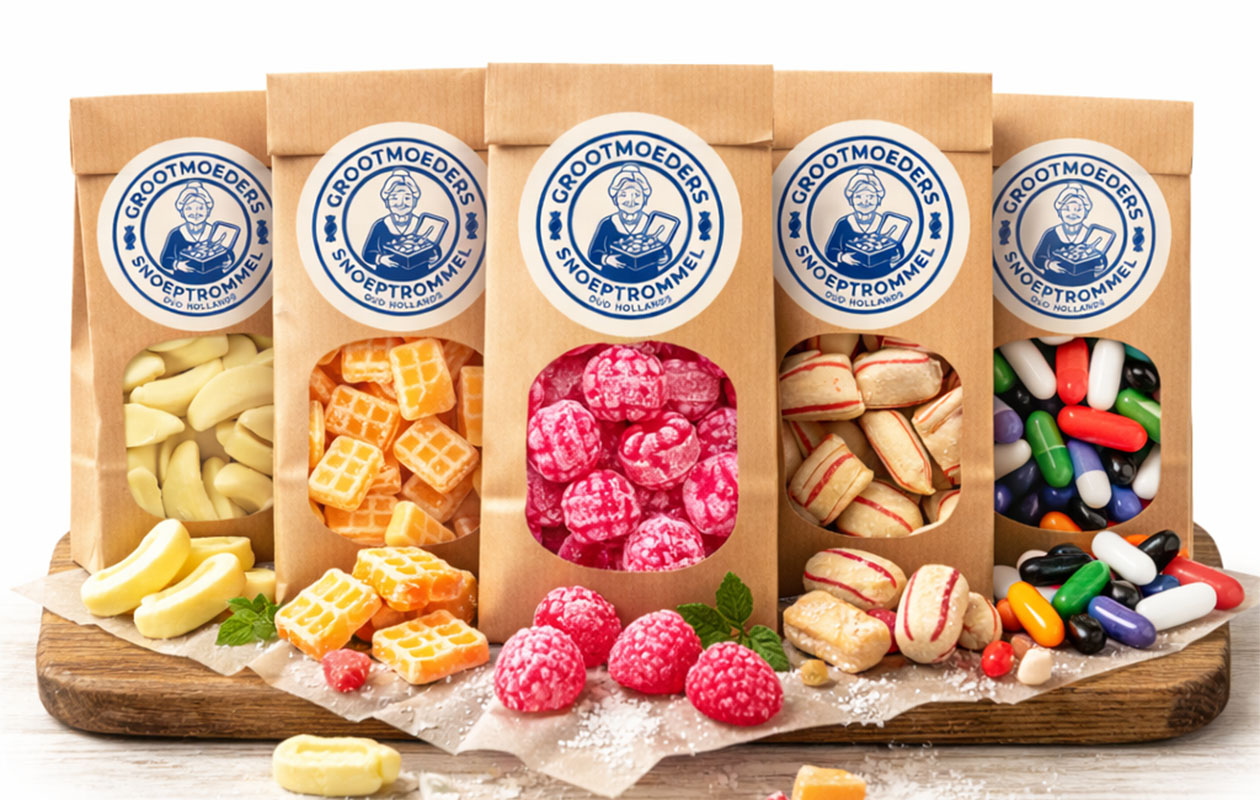 Grootmoeders snoeppakket: stel zelf 5 zakken samen