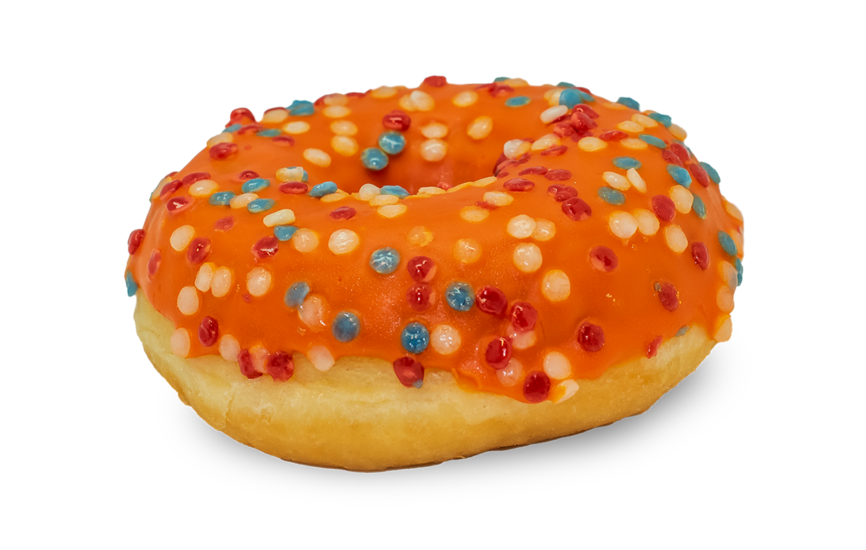 Koningsdag Donuts (4 stuks) thuisbezorgd