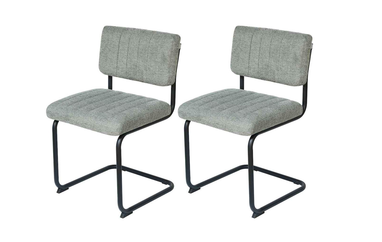 2 Luxe Donkergrijs Ribbon stoelen van Feel Furniture