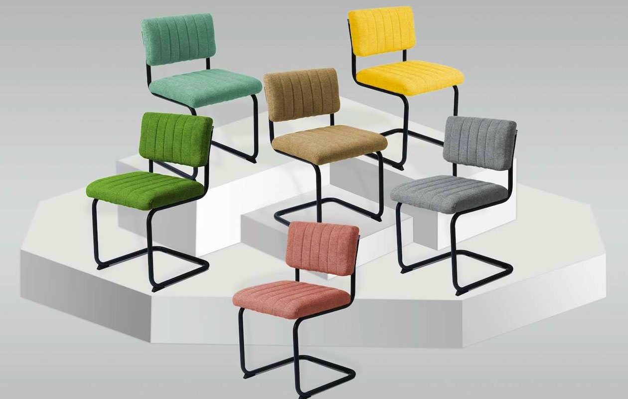 2 Luxe Donkergrijs Ribbon stoelen van Feel Furniture