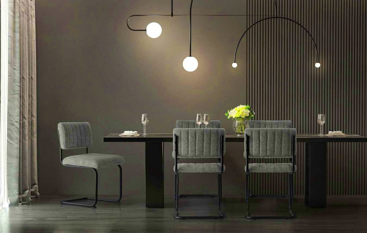 2 Luxe Donkergrijs Ribbon stoelen van Feel Furniture