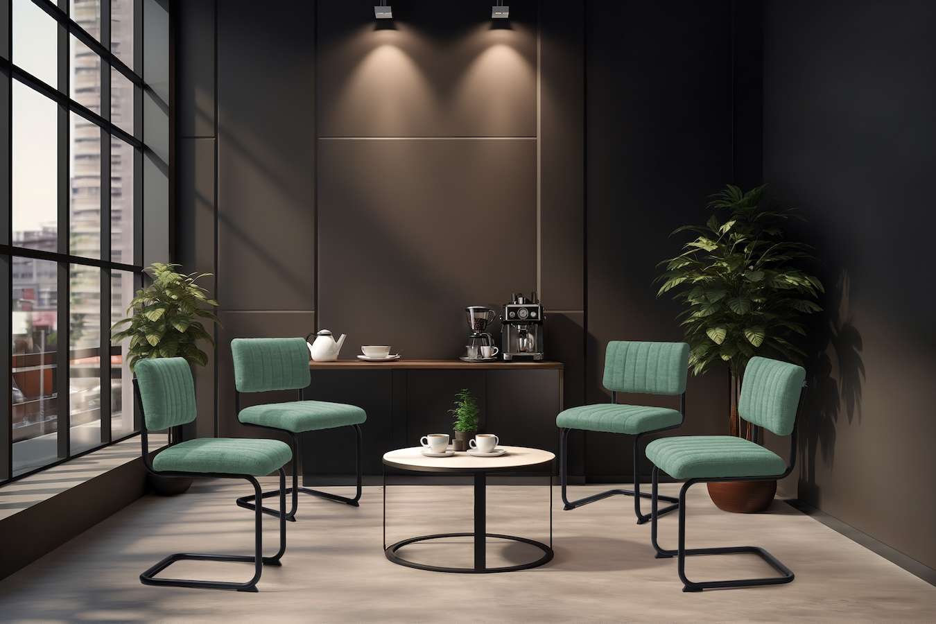 2 Luxe Heavenly Blauw Ribbon stoelen van Feel Furniture