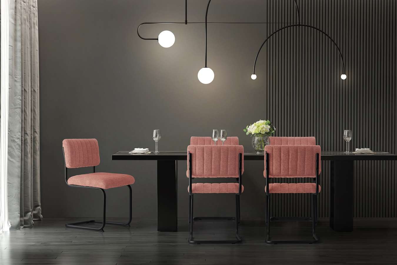 2 Luxe Litchrood Ribbon stoelen van Feel Furniture