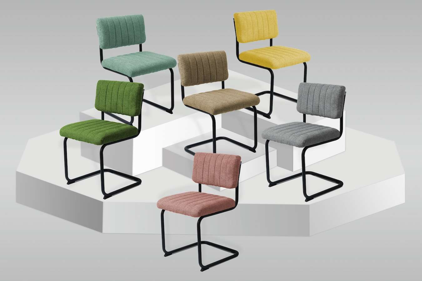 2 Luxe Taupe Ribbon stoelen van Feel Furniture