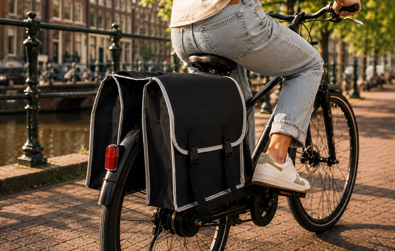 Dubbele Fietstas met kliksluiting