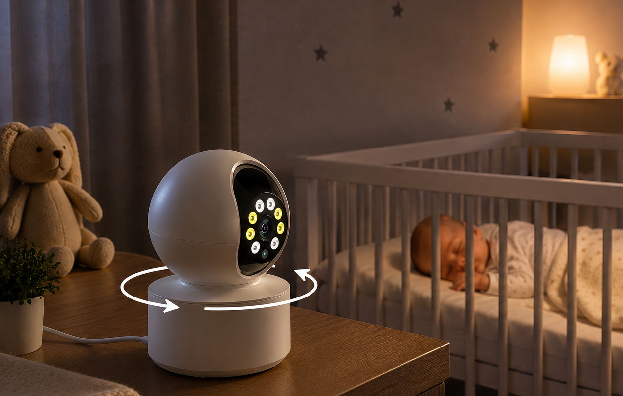 Elektronische Baby Monitor met Wi-Fi Camera
