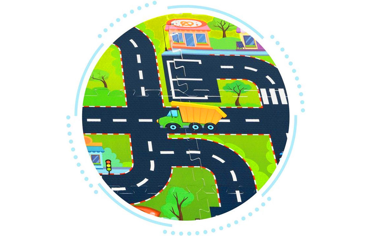 Foam Puzzel Speelmat Kinderen – Stad & Wegen
