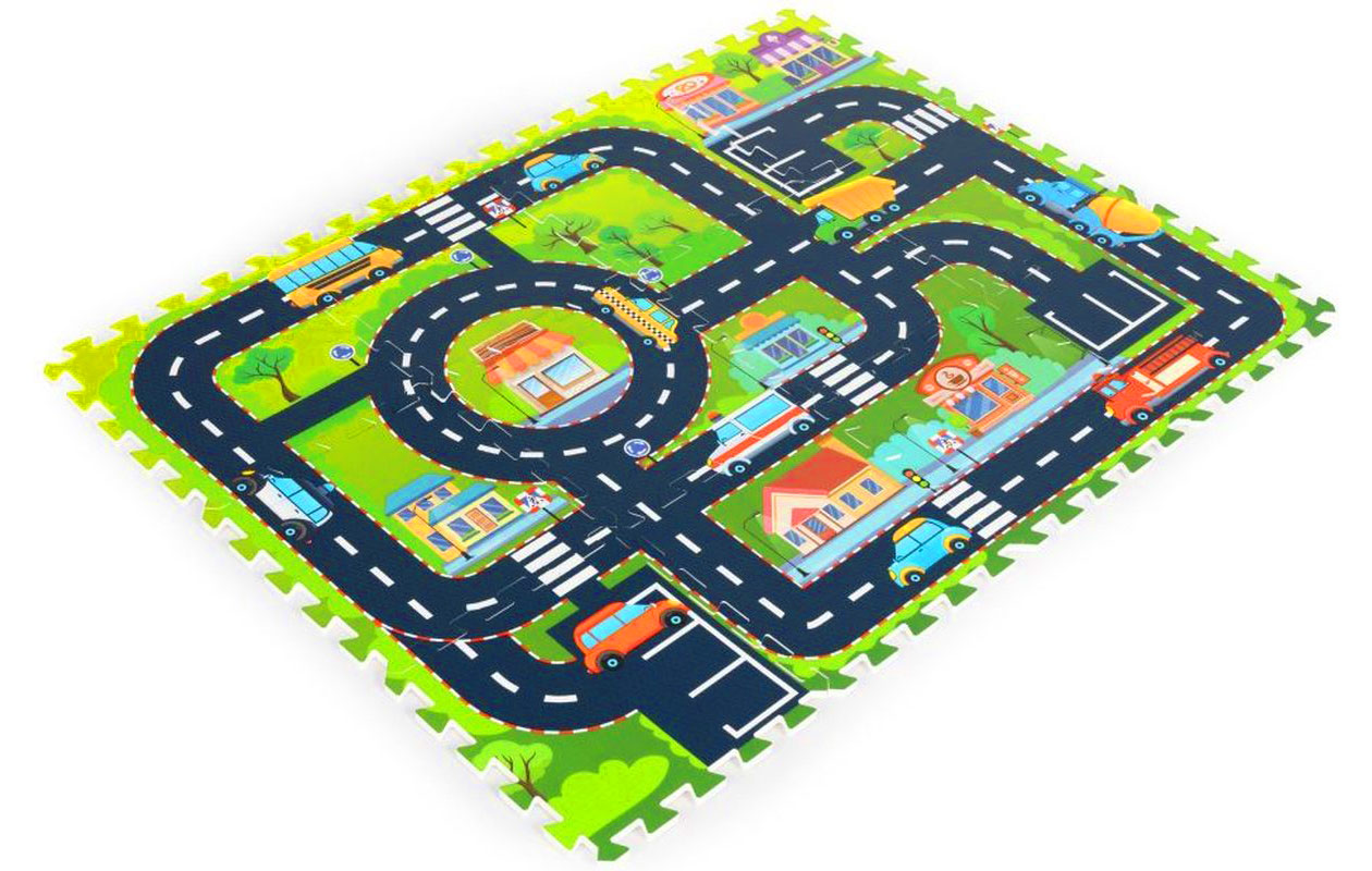 Foam Puzzel Speelmat Kinderen – Stad & Wegen