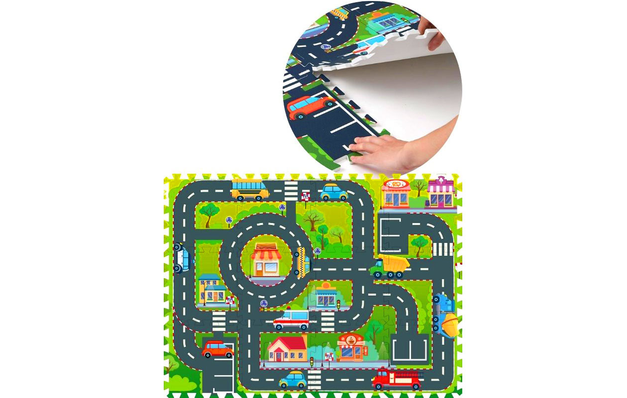 Foam Puzzel Speelmat Kinderen – Stad & Wegen
