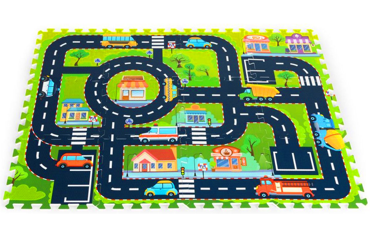 Foam Puzzel Speelmat Kinderen – Stad & Wegen