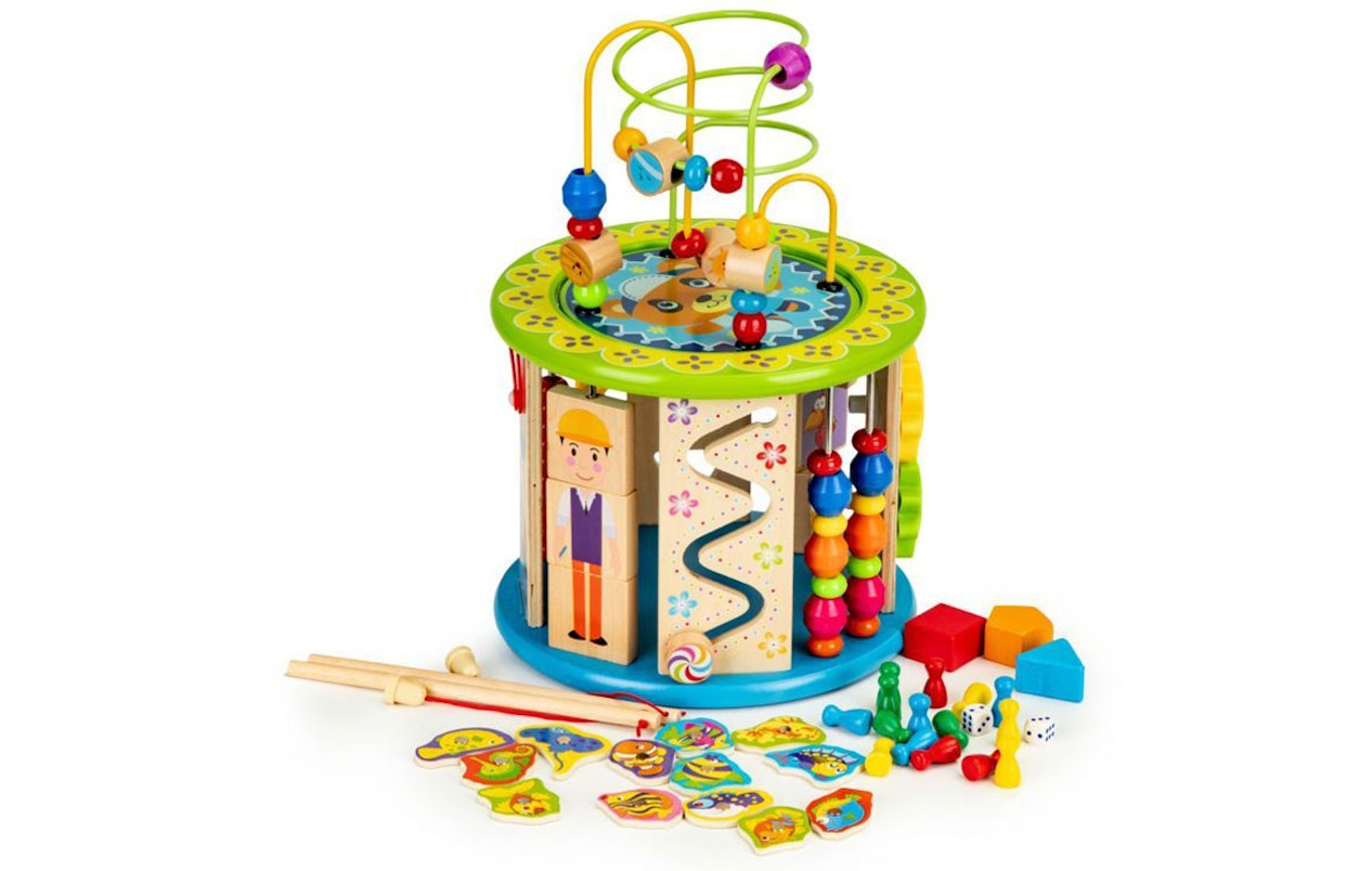 Houten Educatieve Kubus – Spel & Blokken