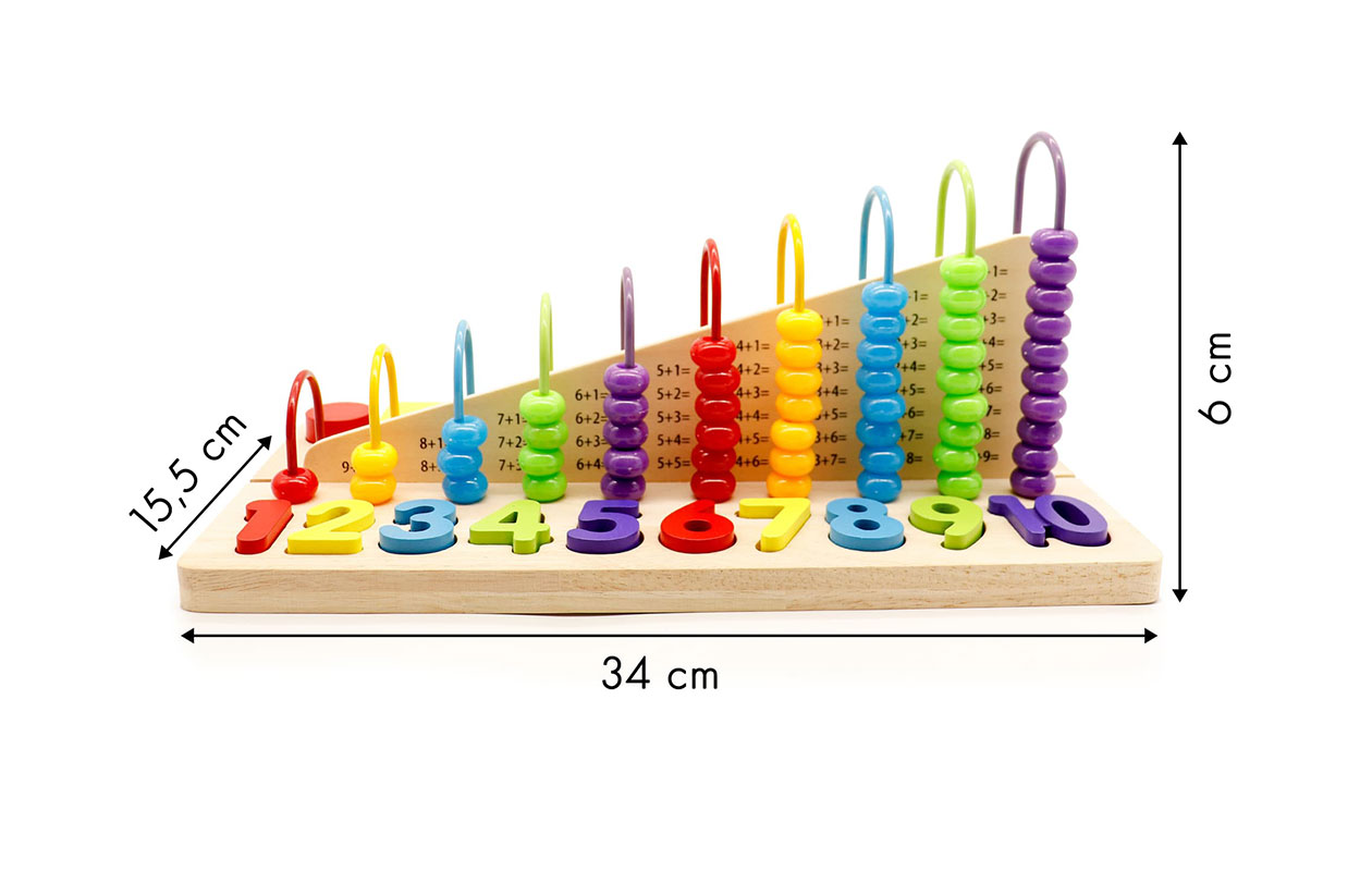 Houten Telraam met Cijfer- en Vormblokken