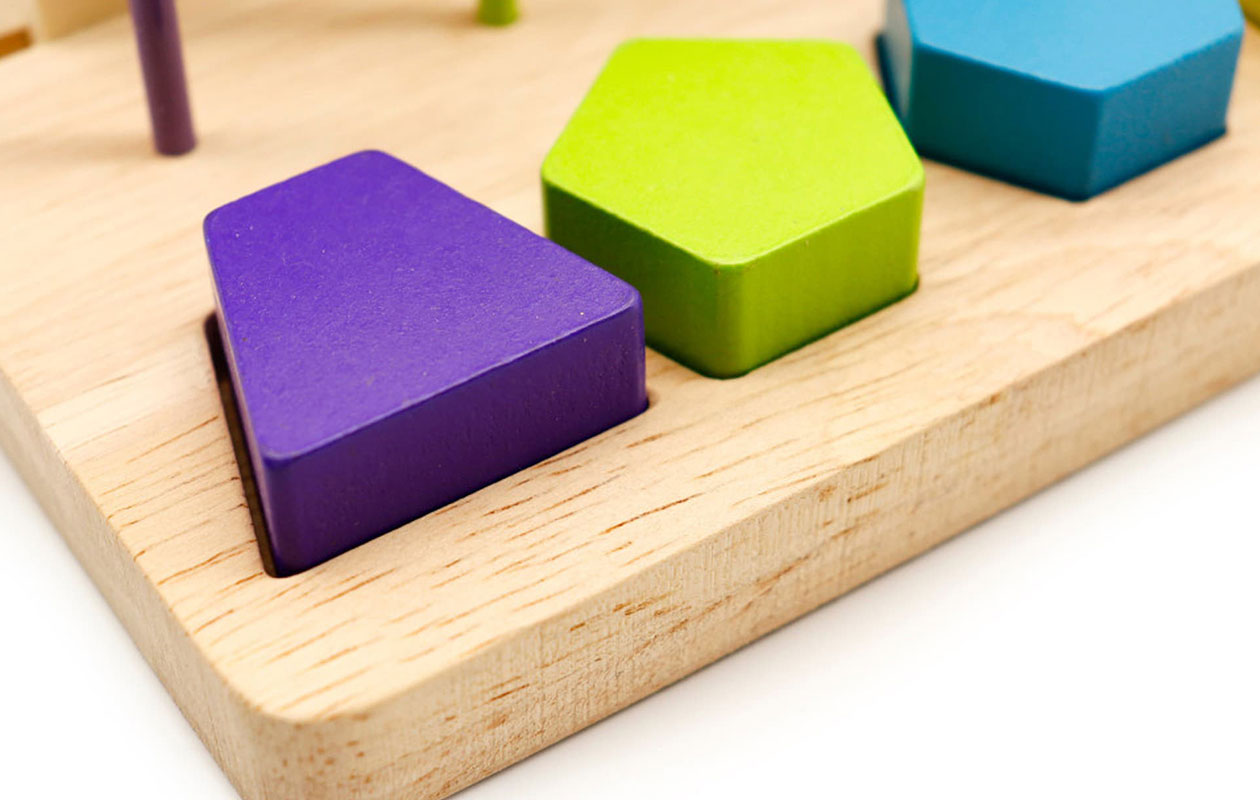 Houten Telraam met Cijfer- en Vormblokken