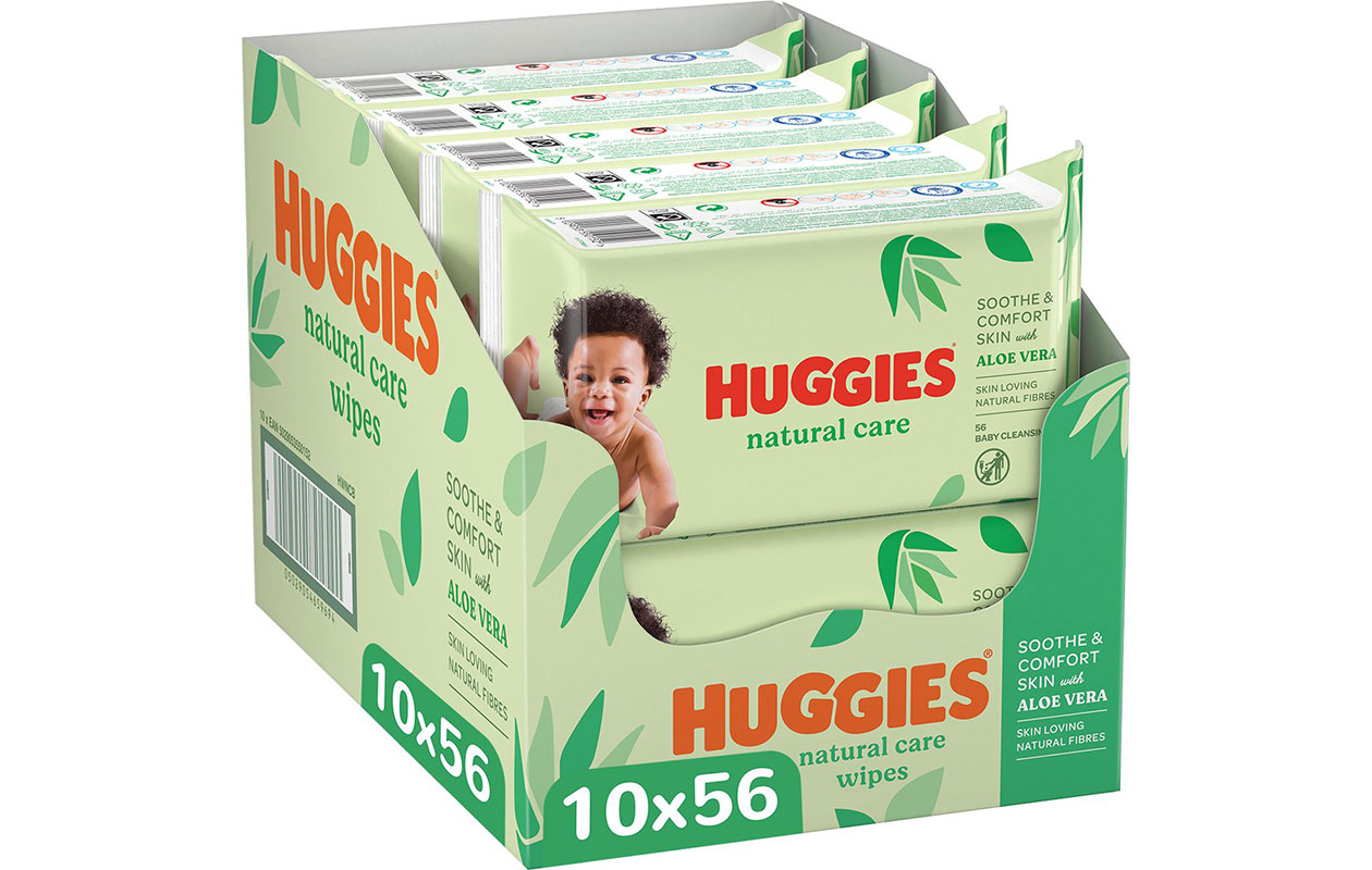 Huggies Billendoekjes – Natural Care (10x56 stuks)