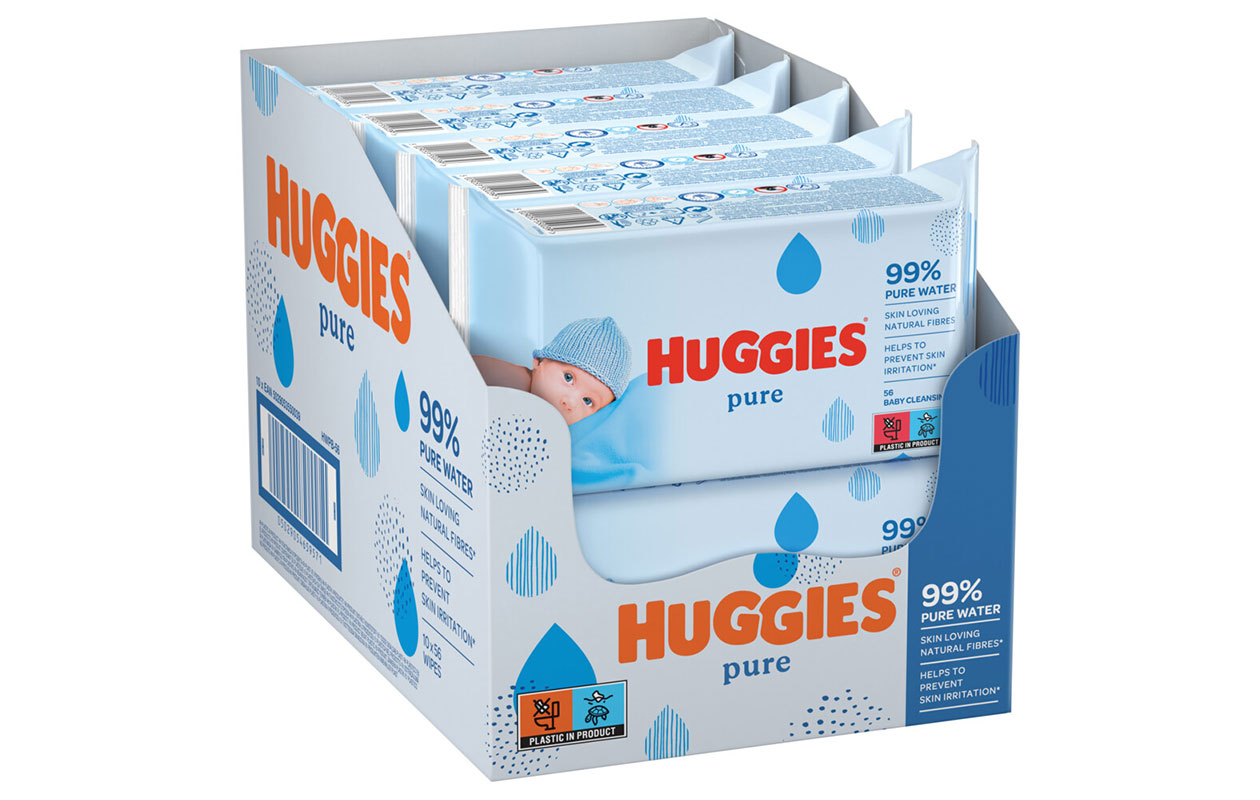Huggies Pure Babydoekjes - 10x 56 stuks