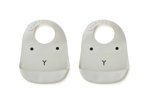 Liewood Tilda Siliconen Slab – Dumbo Grey (2-pack)