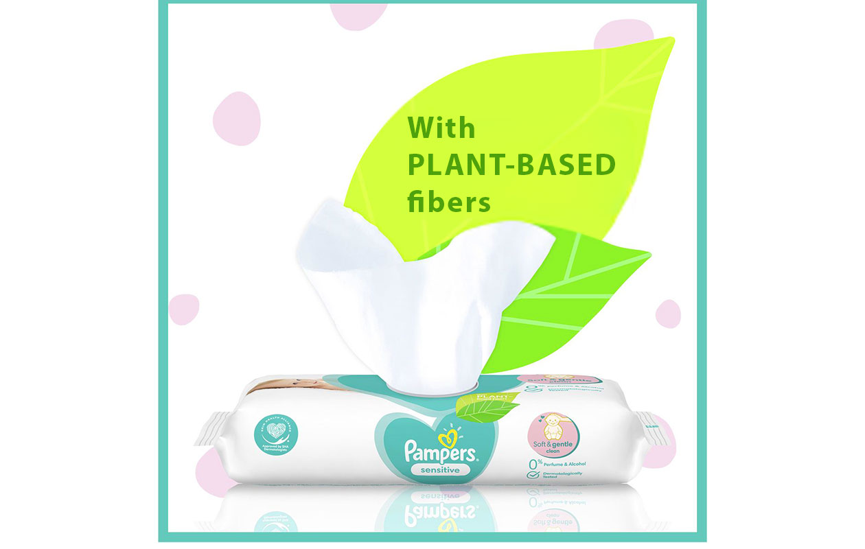 Pampers babydoekjes sensitief (12x52 stuks)