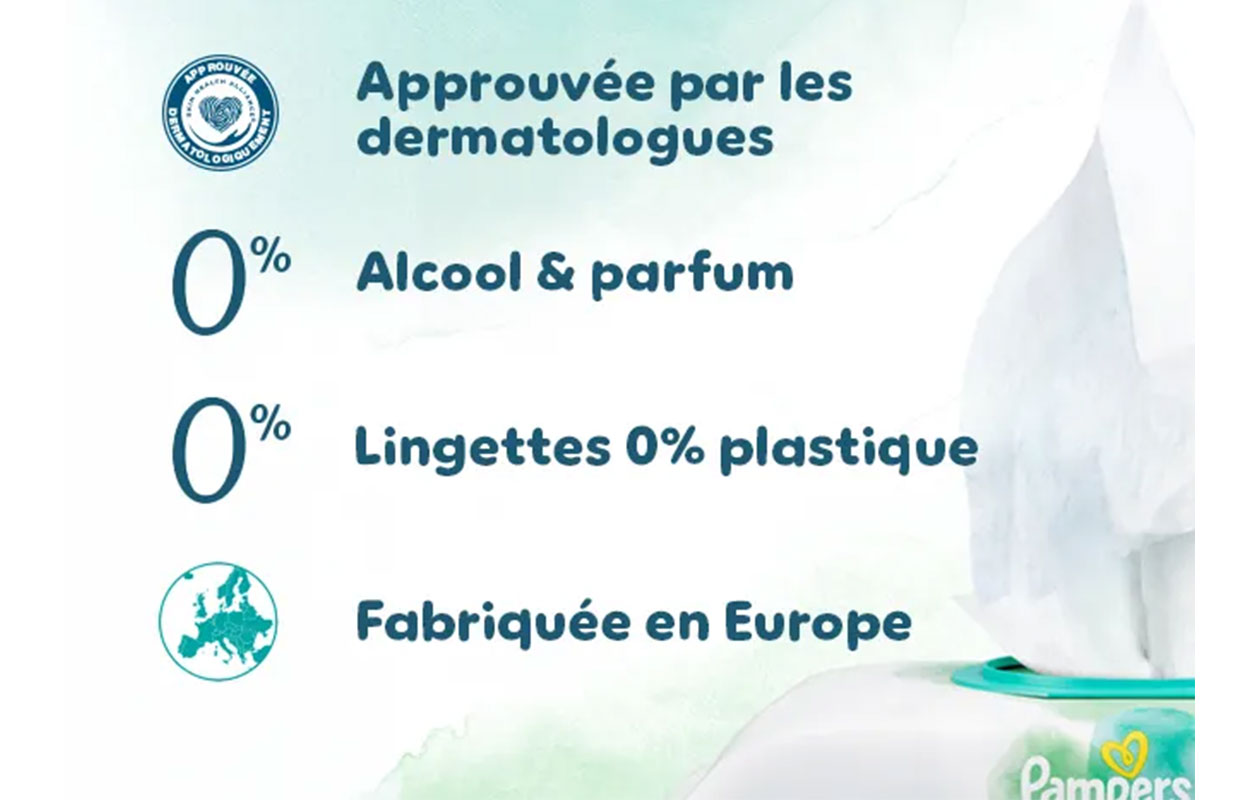 Pampers Harmonie Baby Wipes New Baby (9x 46 stuks)