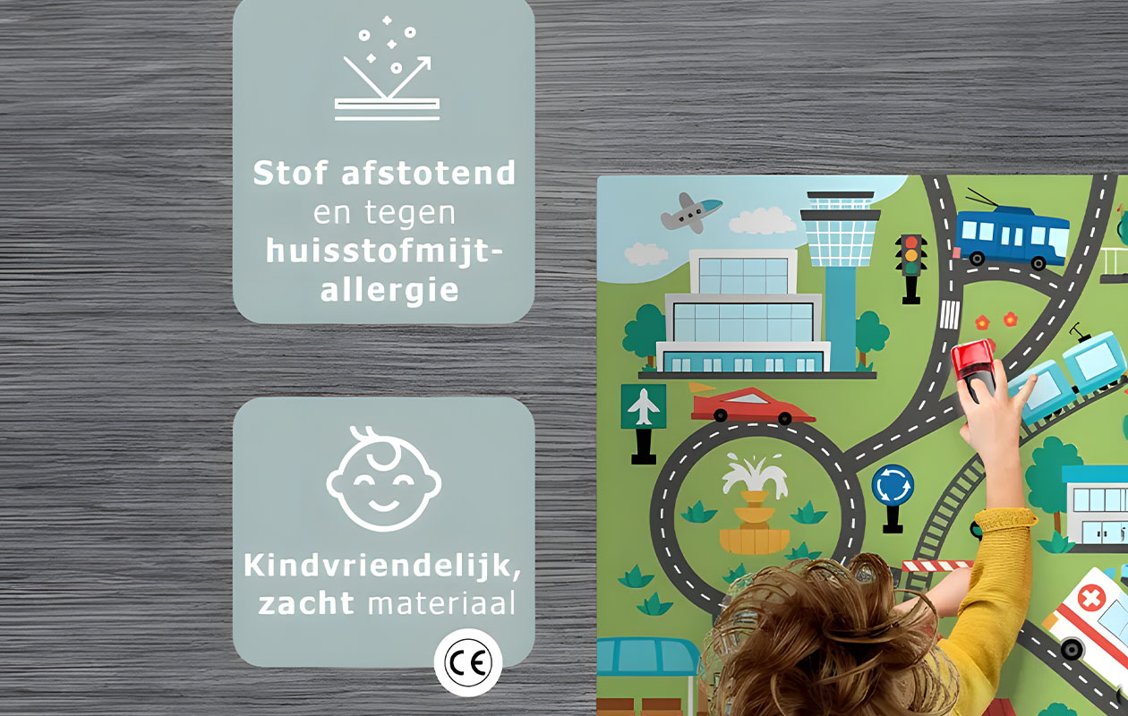 Ontvang €50 korting op een speelmat naar keuze (vanaf 105x70cm tot 180x20cm)