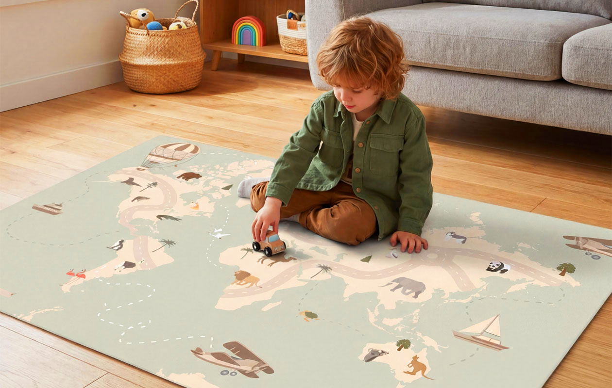 Recevez 50 € de réduction sur un tapis de jeu de votre choix (de 105x70 cm à 120x80 cm)