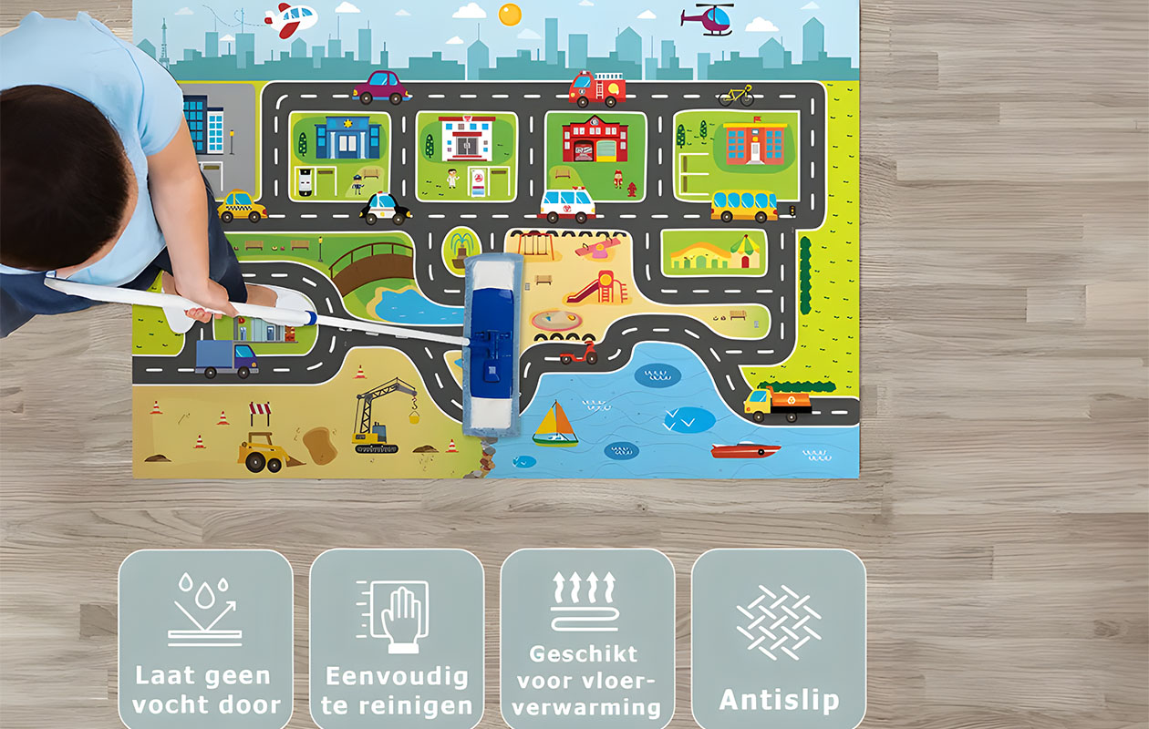Ontvang €50 korting op een speelmat naar keuze (vanaf 105x70cm tot 180x20cm)