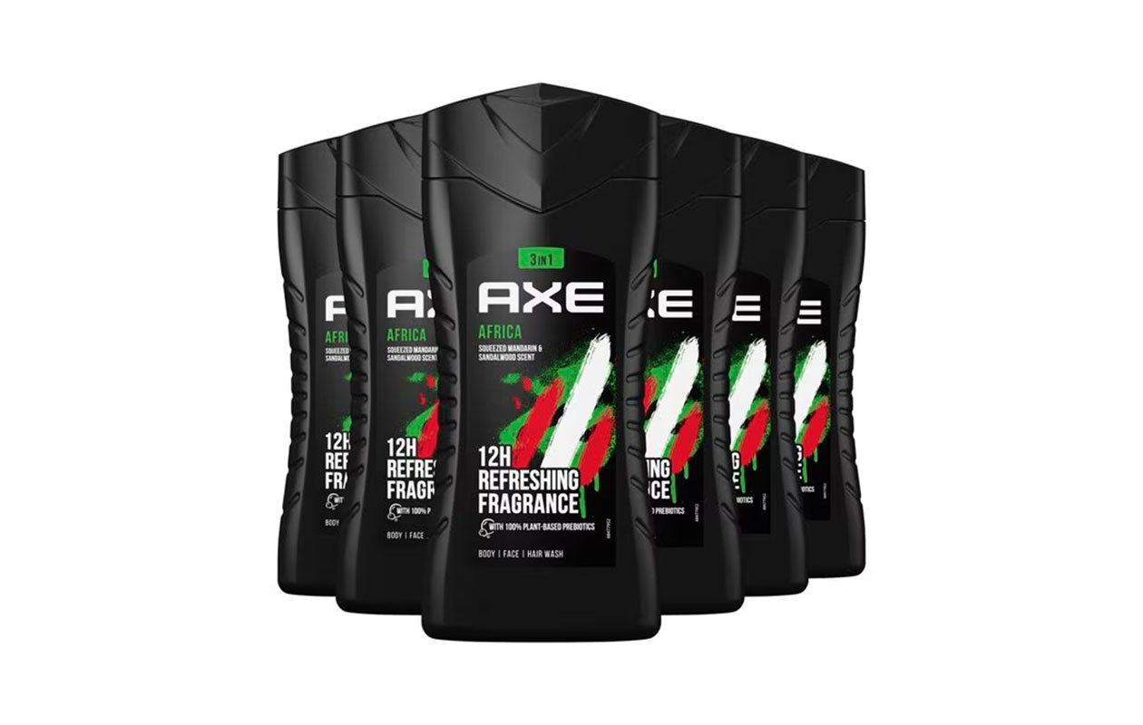 Axe Africa 3-in-1 Douchegel – 6× 250 ml