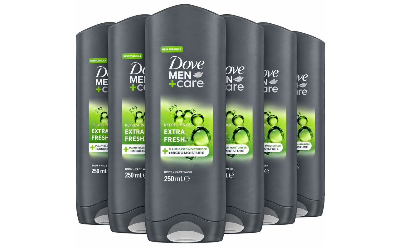 Dove douchegel 250ml Men+ Care Extra Fresh | 6 stuks