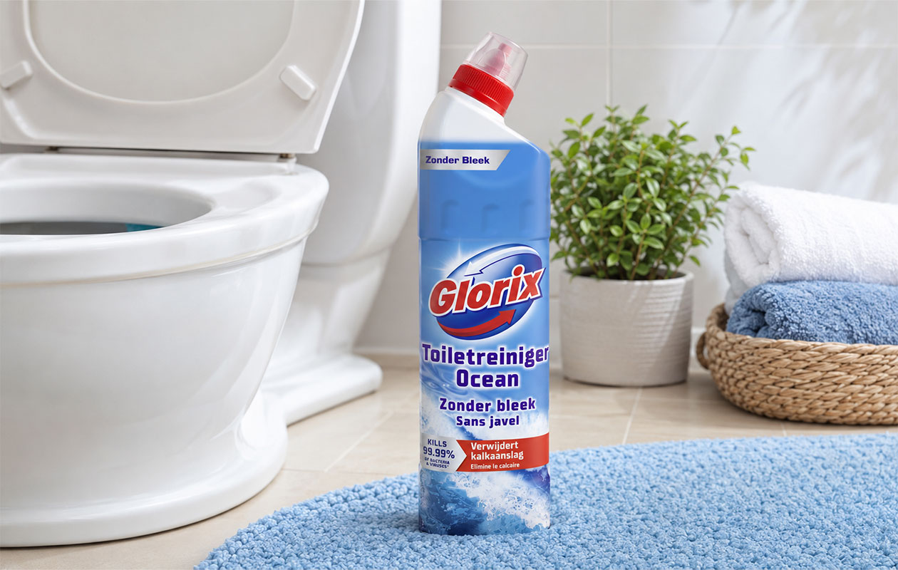 Glorix Toiletgel - Ocean Zonder Bleek 750 ml - 6 stuks
