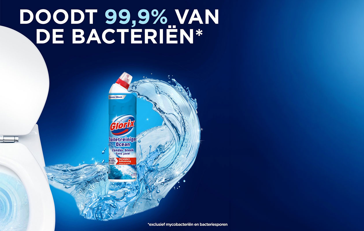 Glorix Toiletgel - Ocean Zonder Bleek 750 ml - 6 stuks
