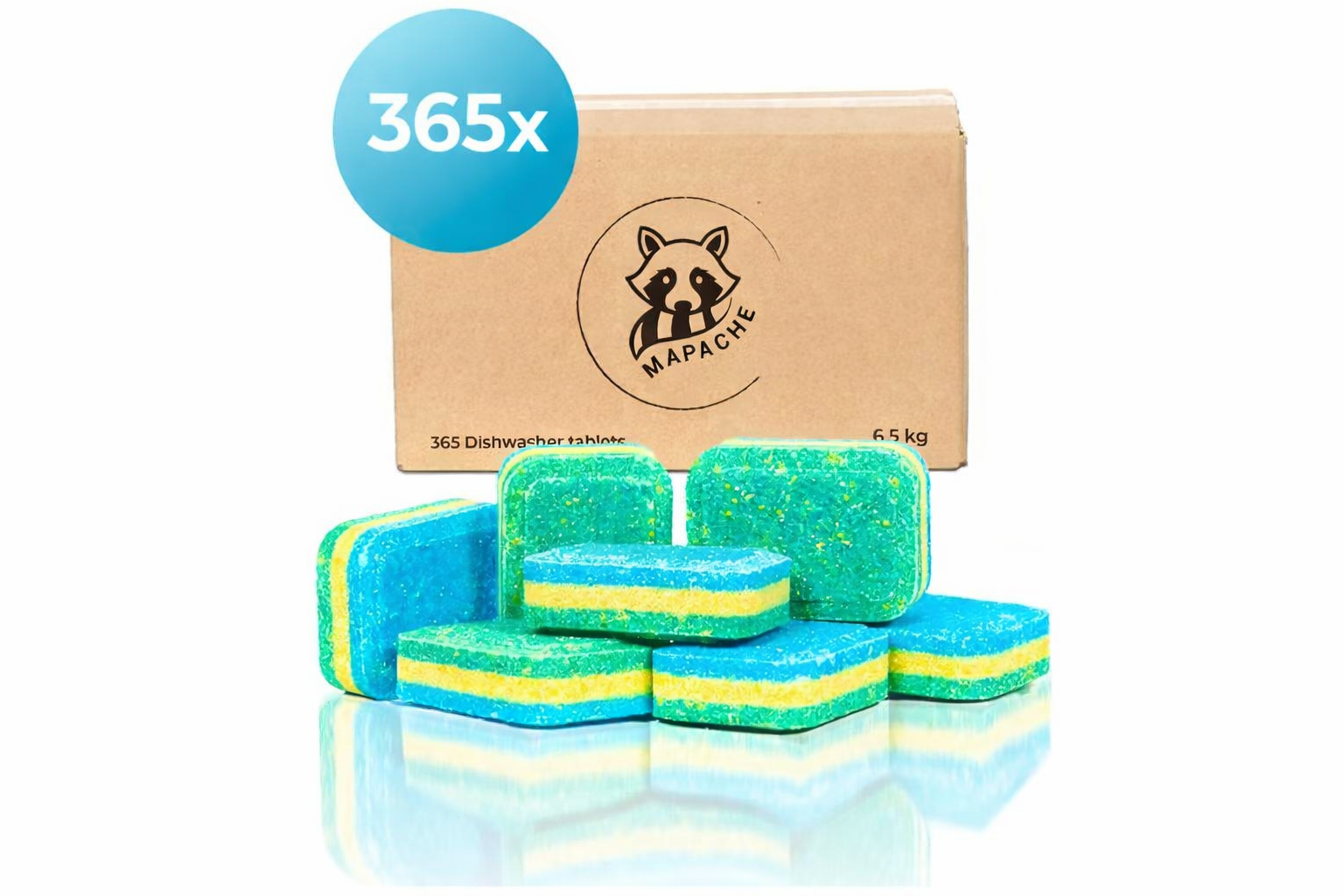 Mapache Vaatwastabletten 365 stuks - Voordeelverpakking