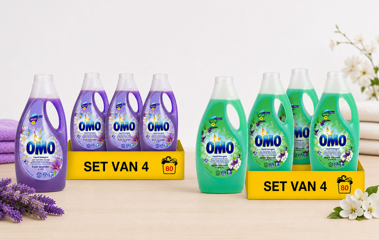 Omo wasmiddel 4x 1L