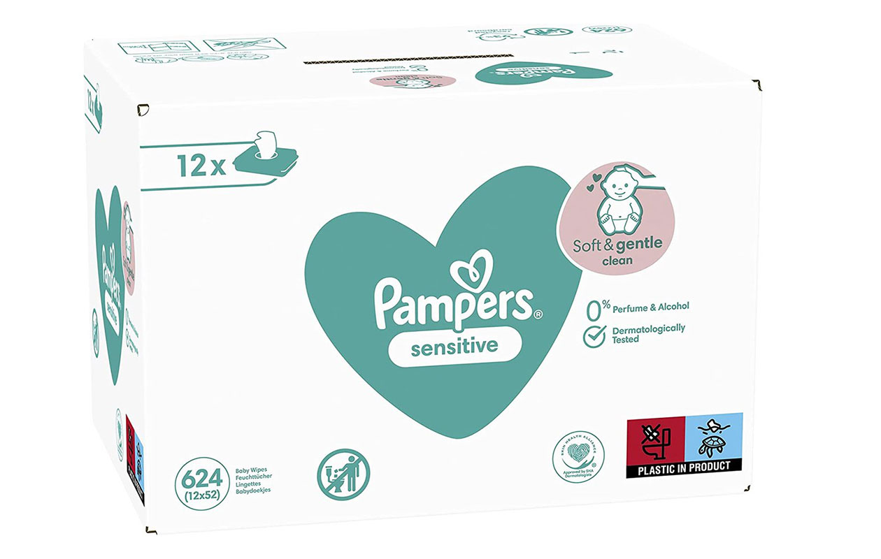 Pampers Sensitive Babydoekjes – (12× 52 stuks)