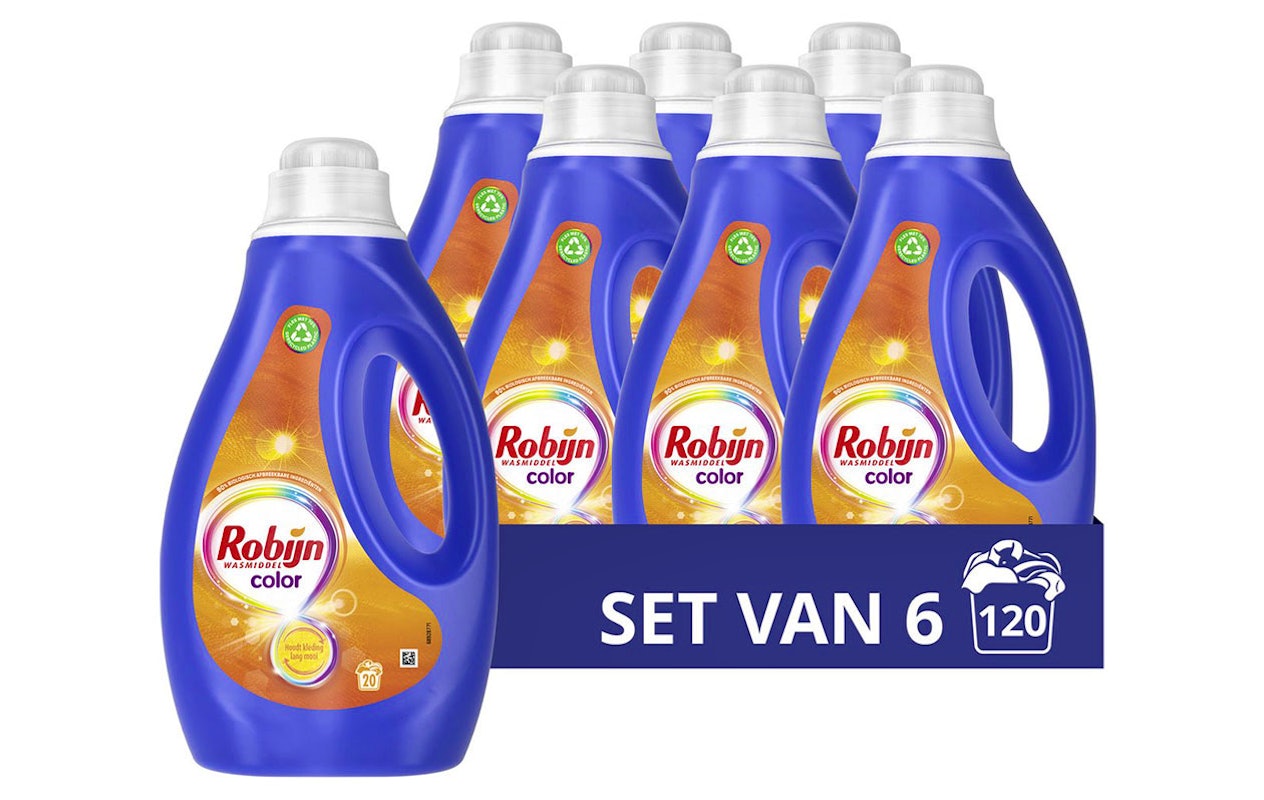 Robijn Lessive Liquide Color – (6× 1 L)