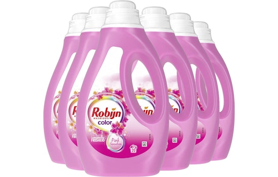 Robijn Pink Sensation Vloeibaar Wasmiddel – 6x1 L