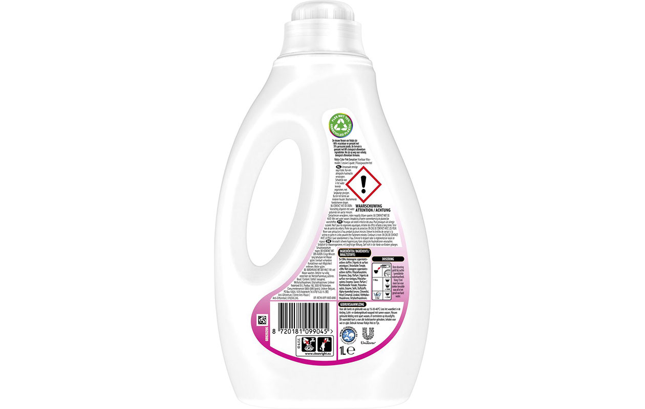 Robijn Pink Sensation Vloeibaar Wasmiddel – 6x1 L