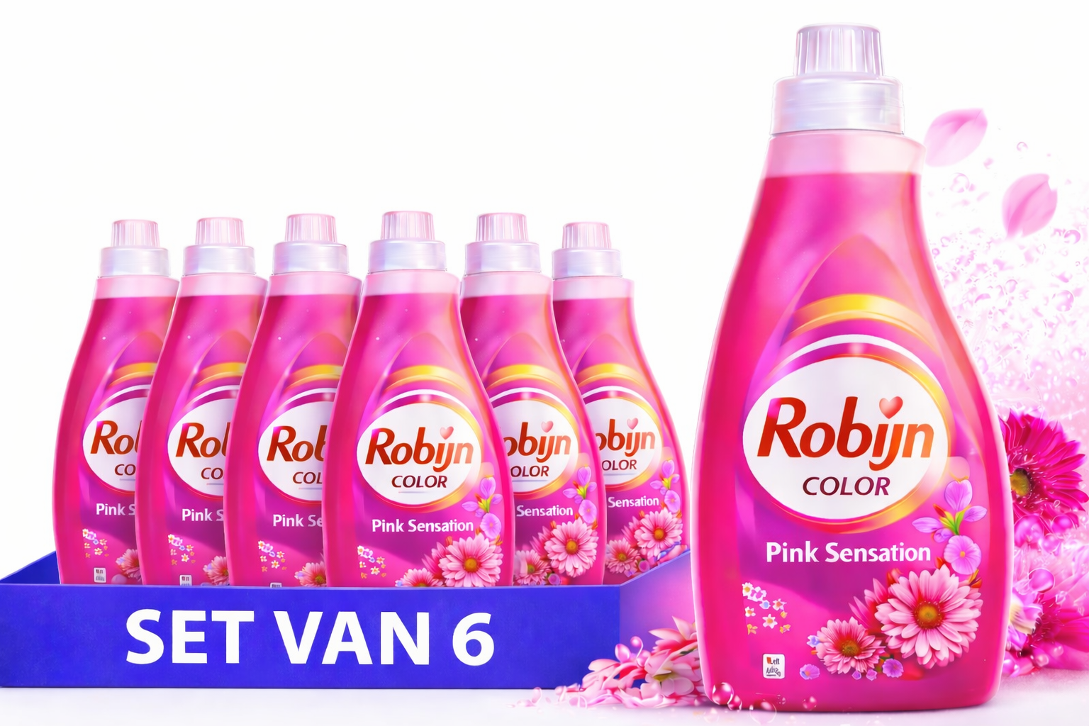 Robijn Lessive Liquide Color – Pink Sensation (6x700ml)