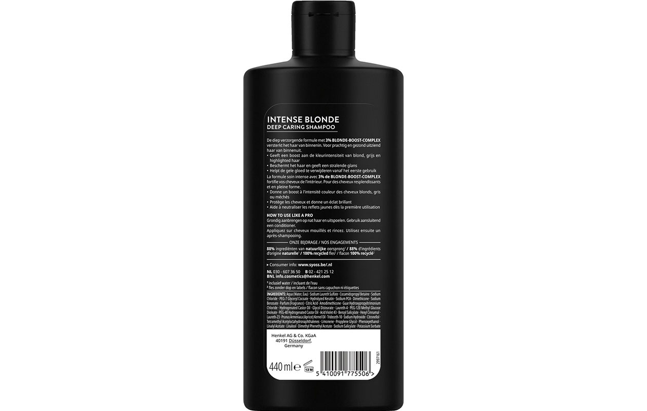 Syoss Shampoo Intense Blonde 440ml - 6 stuks