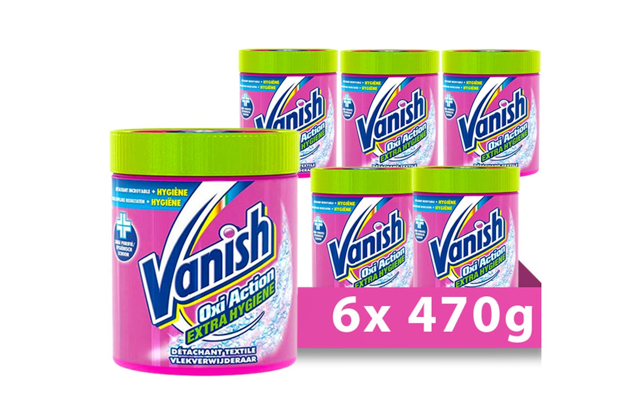 Vanish Oxi Action Poudre Hygiène Extra – Lot de 6 x 470 g